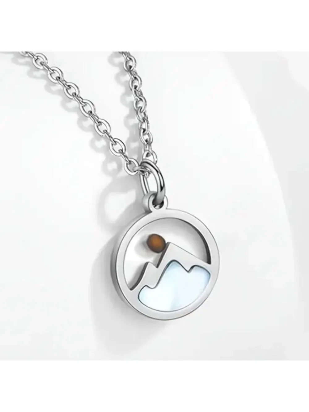 Mustard Seed Mountain Pendant Necklace With Chain NIP Matthew 17:20 Faith-Inspi